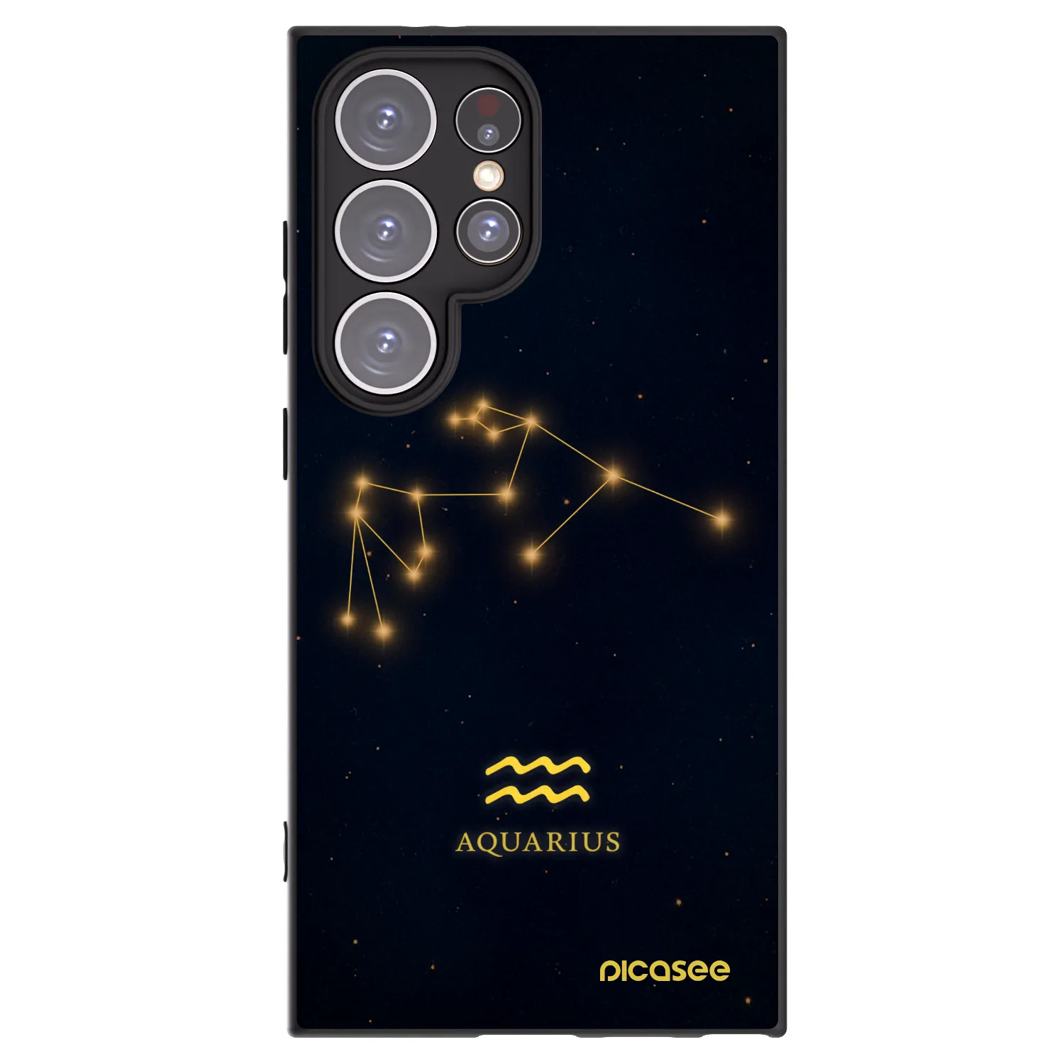 Picasee crna silikonska maskica za Samsung Galaxy S24 Ultra S928B 5G - AQUARIUS