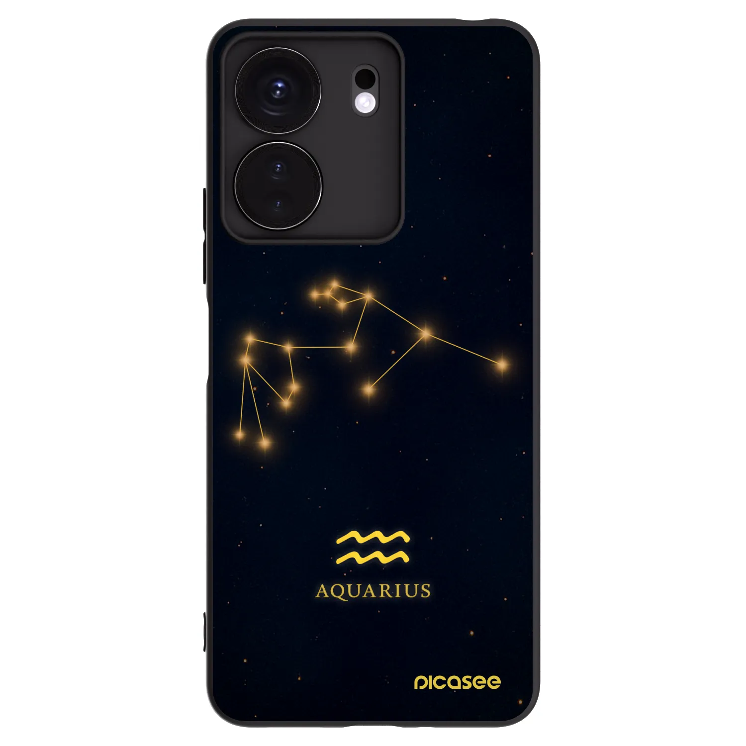 Picasee crna silikonska maskica za Xiaomi Redmi 13C 4G - AQUARIUS