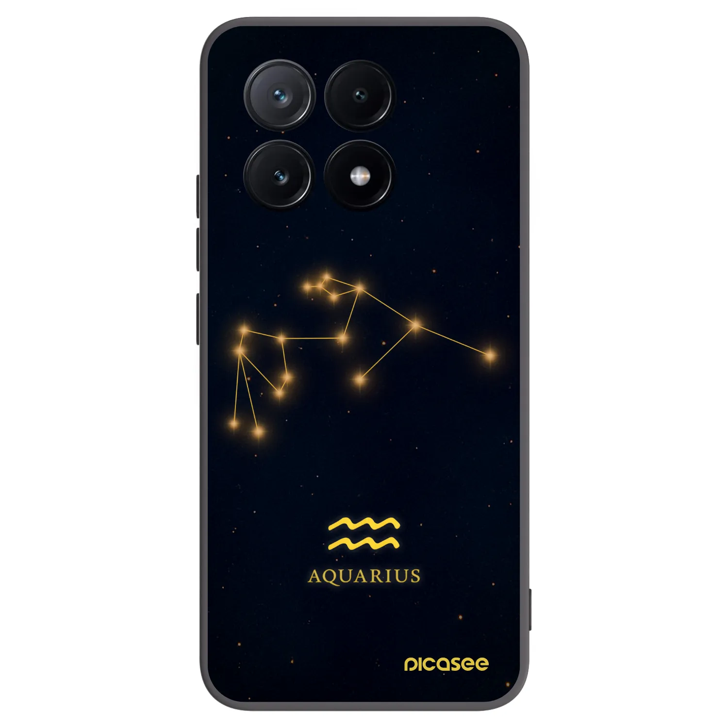 Picasee crna silikonska maskica za Xiaomi Poco X6 Pro - AQUARIUS