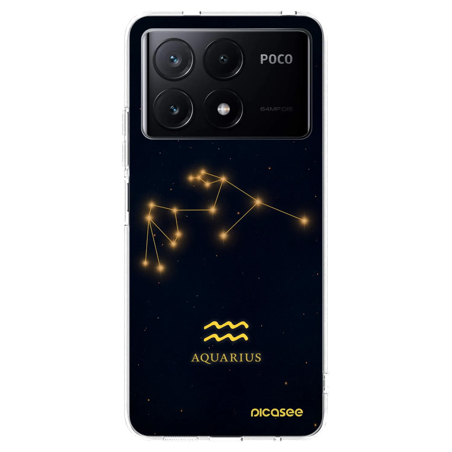 Picasee silikonska prozirna maskica za Xiaomi Poco X6 Pro - AQUARIUS