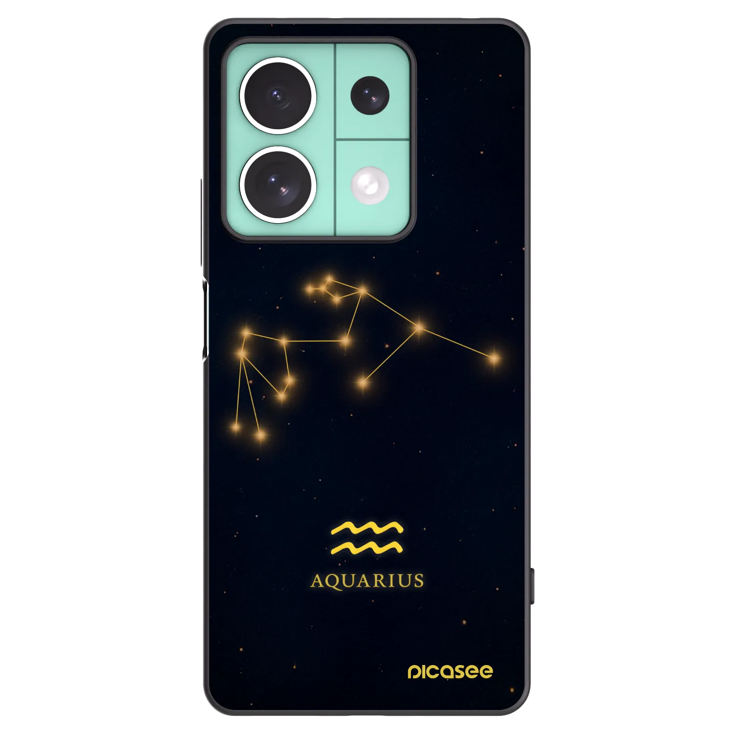 Picasee crna silikonska maskica za Xiaomi Redmi Note 13 5G - AQUARIUS