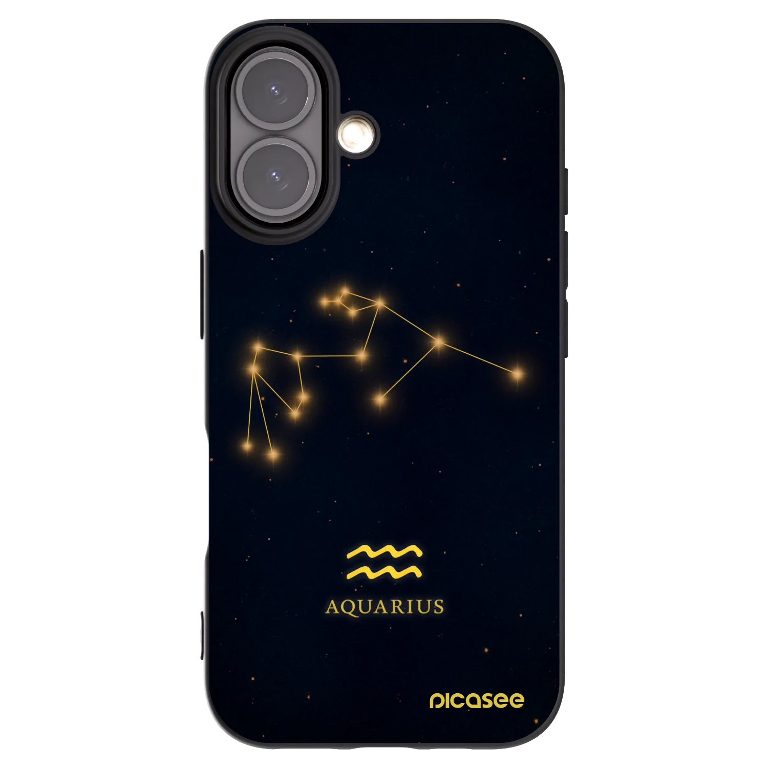 Picasee crna silikonska maskica za Apple iPhone 16 - AQUARIUS