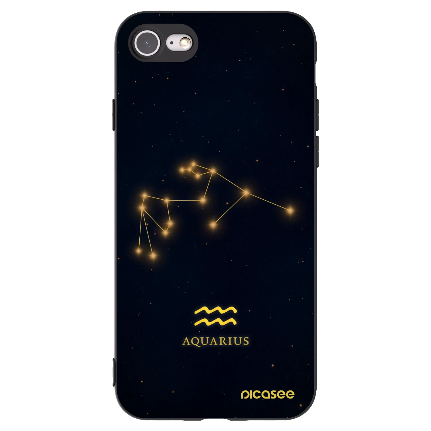 Picasee crna silikonska maskica za Apple iPhone 8 - AQUARIUS