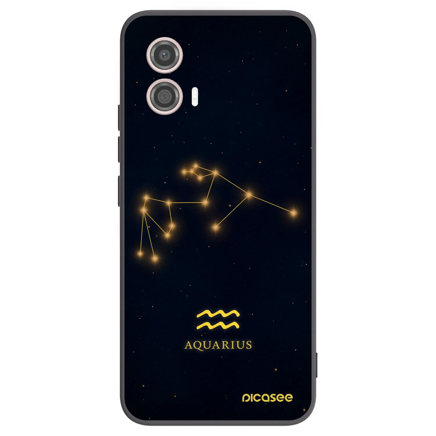 Picasee crna silikonska maskica za Motorola Moto G53 5G - AQUARIUS