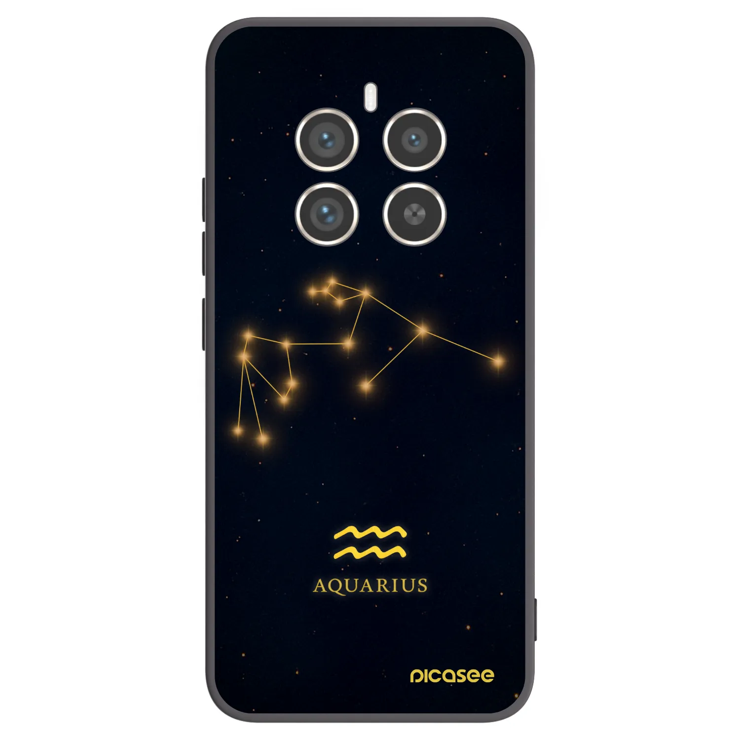 Picasee crna silikonska maskica za Realme 12 Pro 5G - AQUARIUS