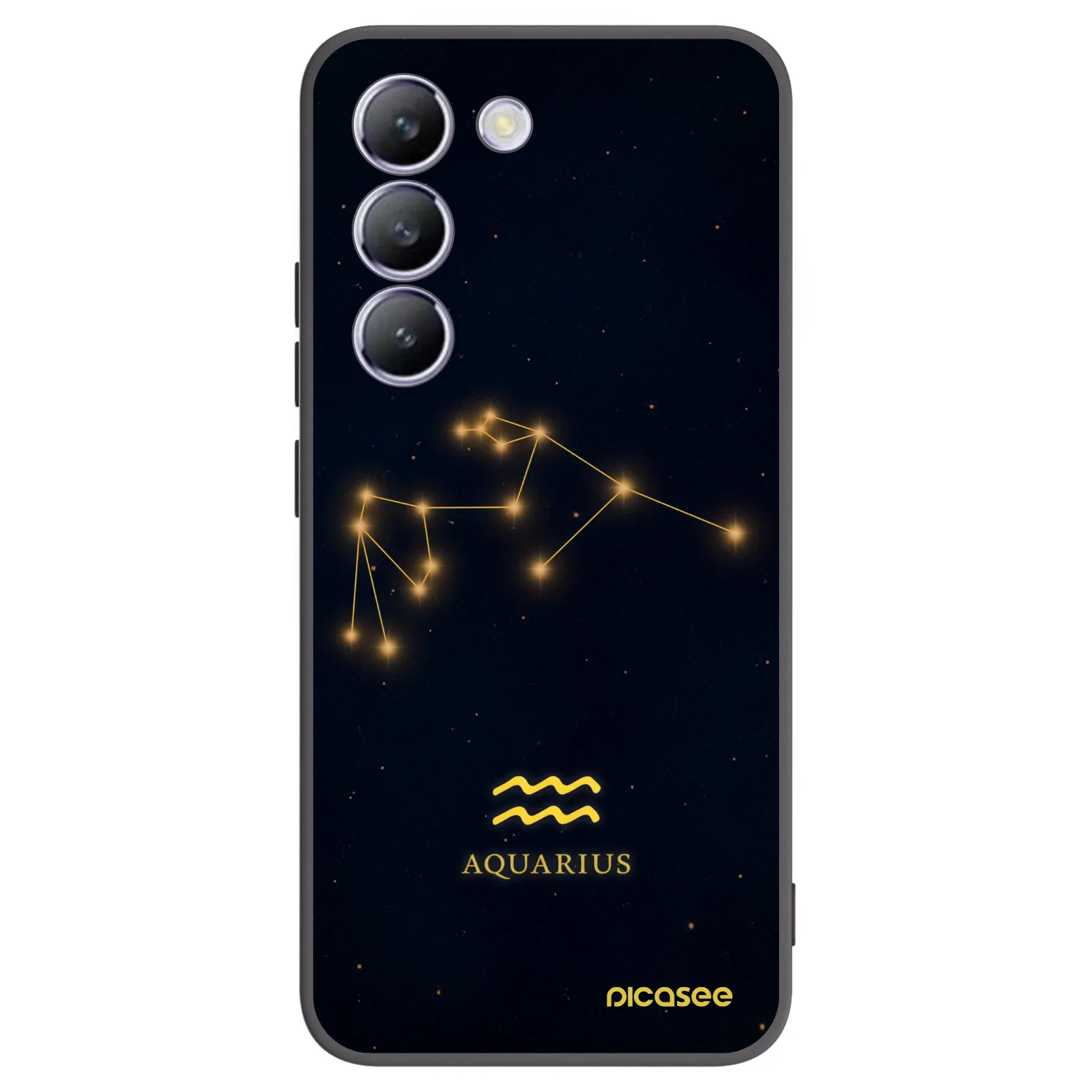 Picasee crna silikonska maskica za Vivo V40 SE 5G - AQUARIUS