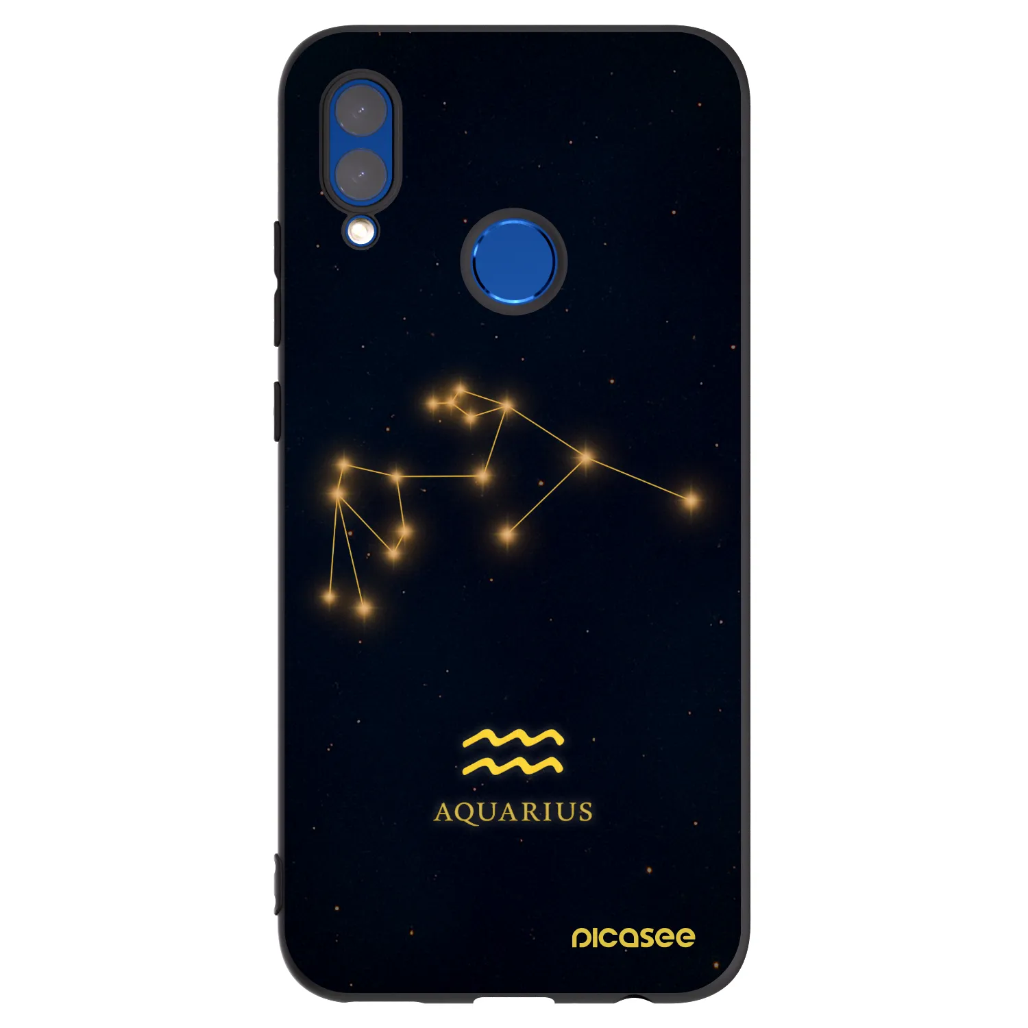 Picasee crna silikonska maskica za Huawei P Smart 2019 - AQUARIUS