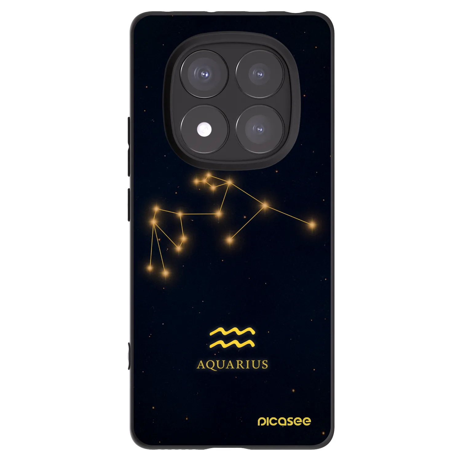 Picasee crna silikonska maskica za Xiaomi Redmi Note 14 Pro 5G - AQUARIUS