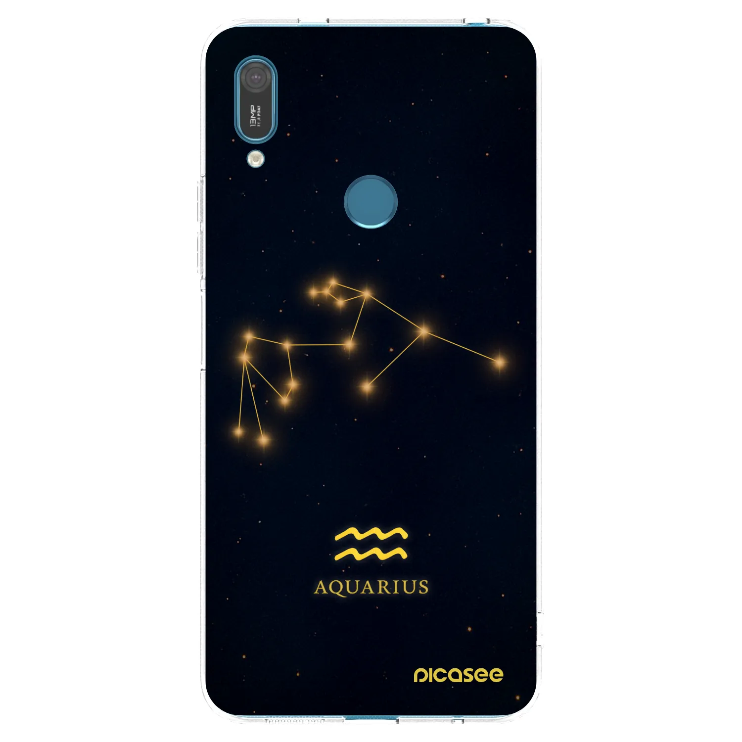Picasee silikonska prozirna maskica za Huawei Y7 2019 - AQUARIUS