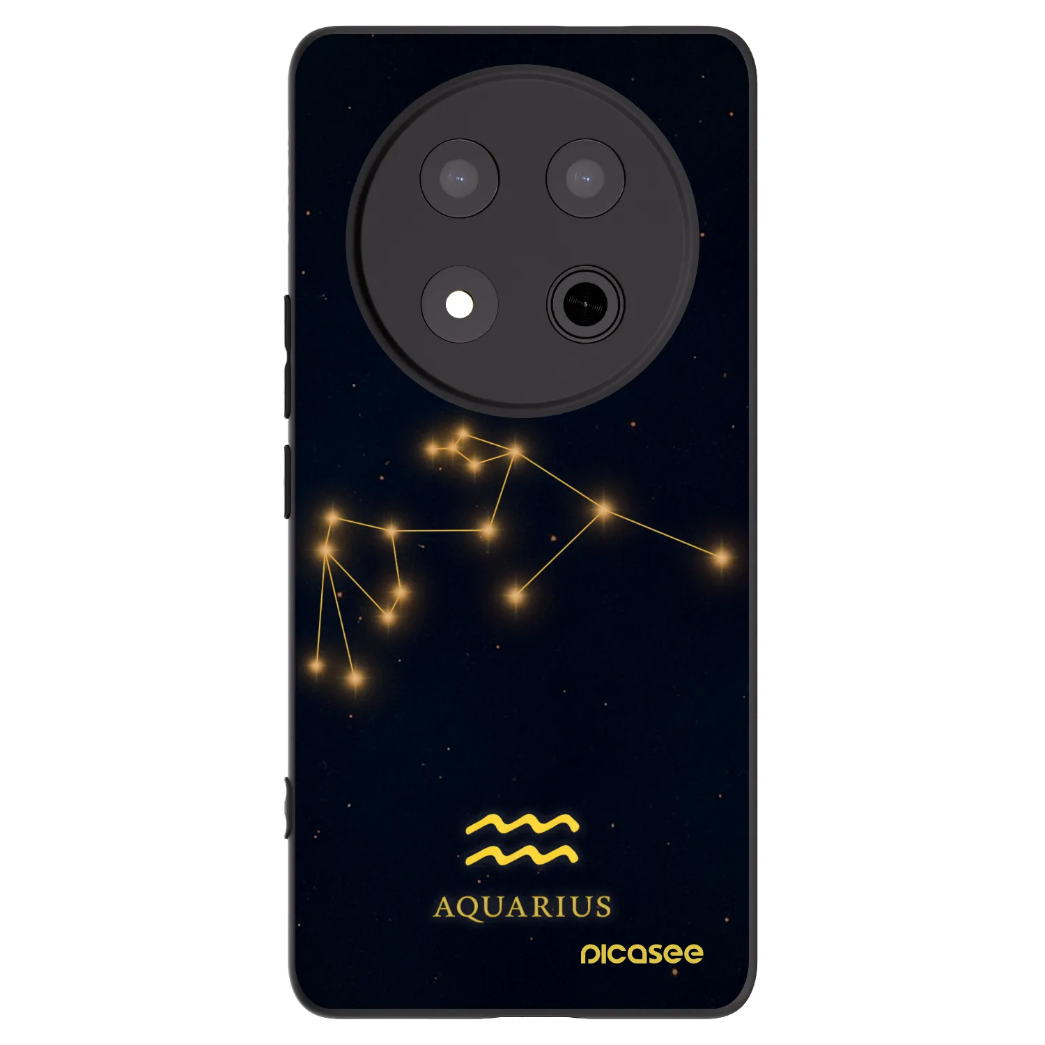 Picasee crna silikonska maskica za Honor Magic7 Lite 5G - AQUARIUS