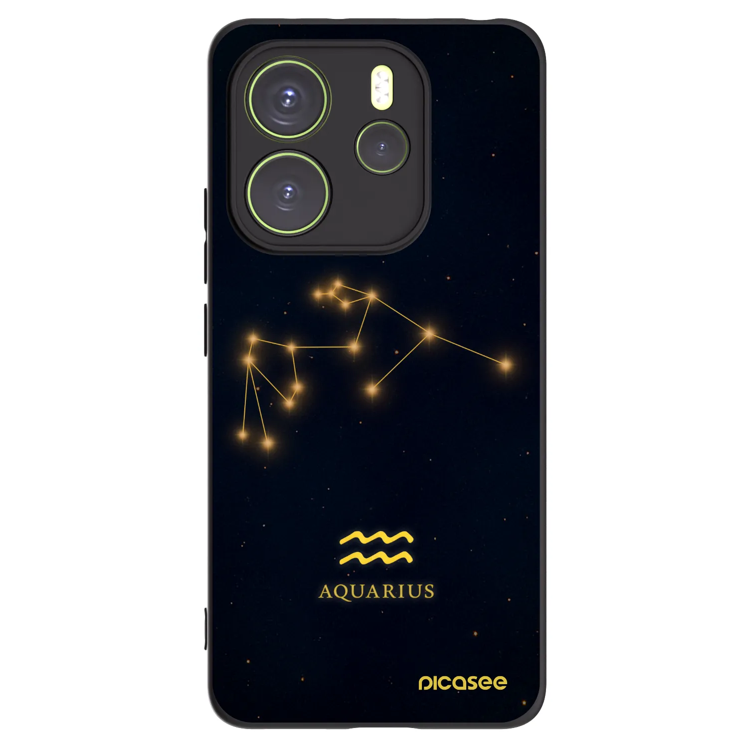 Picasee crna silikonska maskica za Xiaomi Redmi Note 14 4G - AQUARIUS
