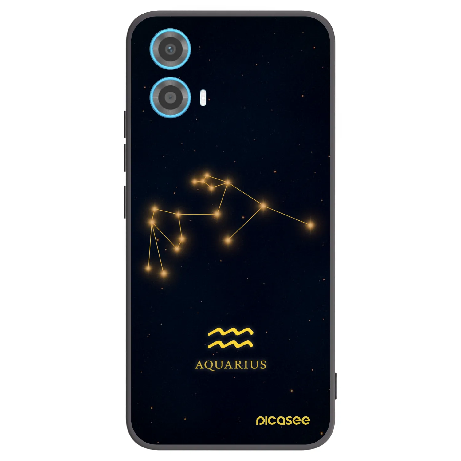 Picasee crna silikonska maskica za Motorola Moto G34 5G - AQUARIUS
