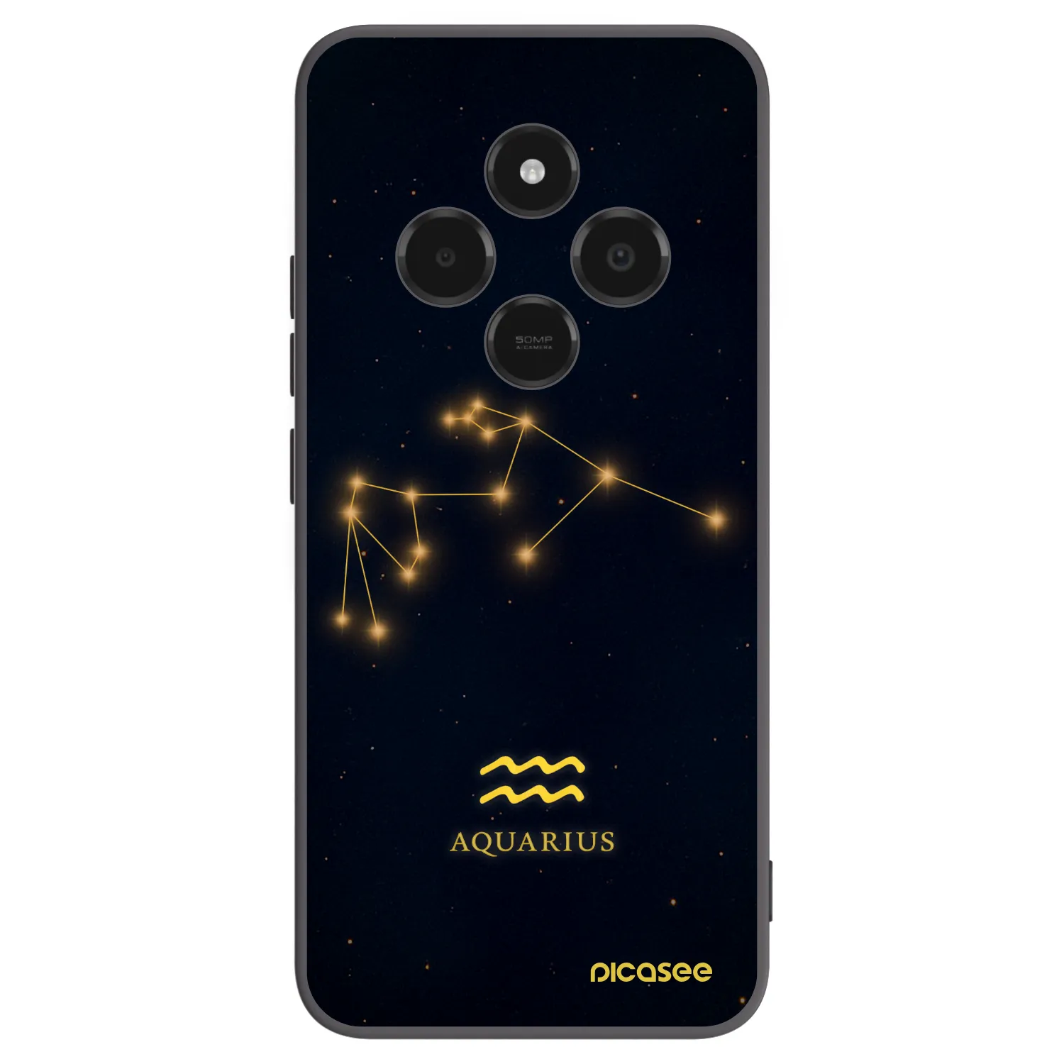 Picasee crna silikonska maskica za Xiaomi Poco C75 - AQUARIUS
