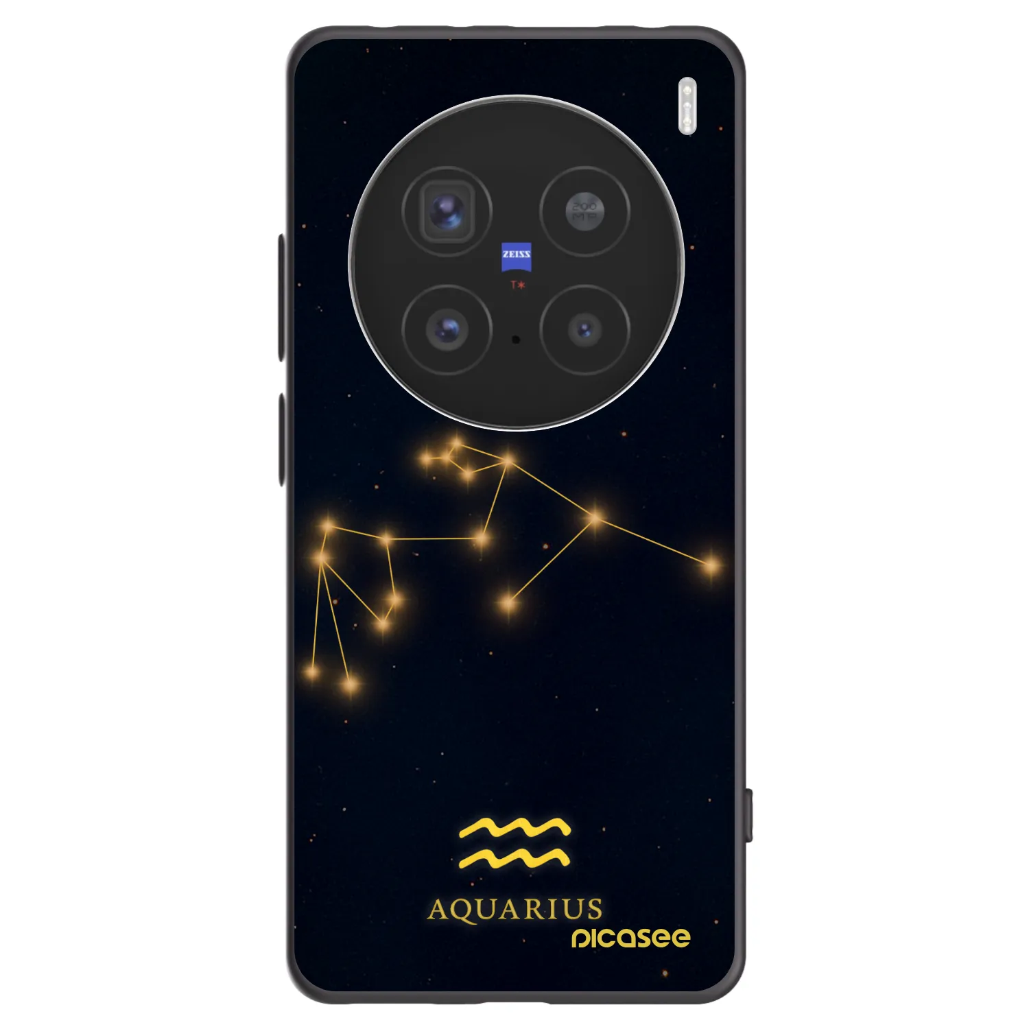 Picasee crna silikonska maskica za Vivo X200 Pro - AQUARIUS