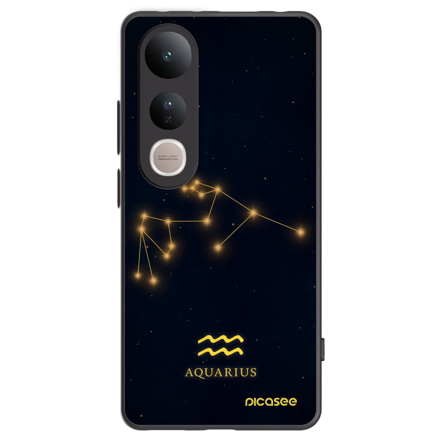 Picasee crna silikonska maskica za Vivo V50 Lite 5G - AQUARIUS