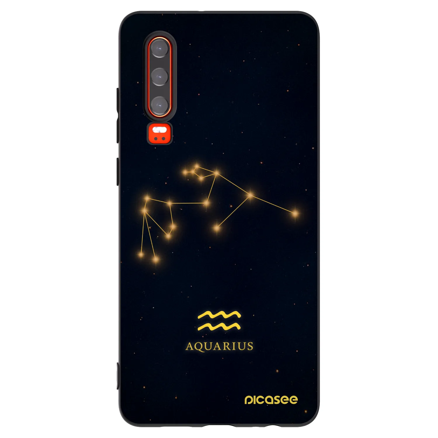 Picasee crna silikonska maskica za Huawei P30 - AQUARIUS
