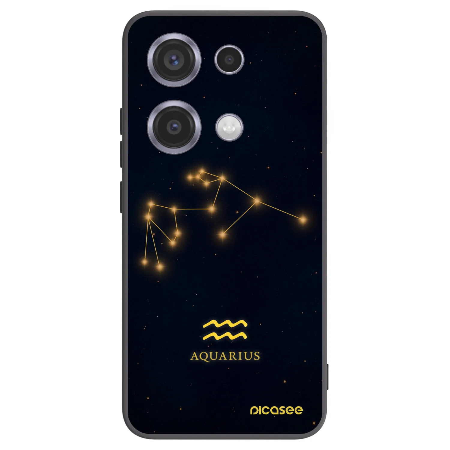 Picasee crna silikonska maskica za Xiaomi Redmi Note 14S - AQUARIUS