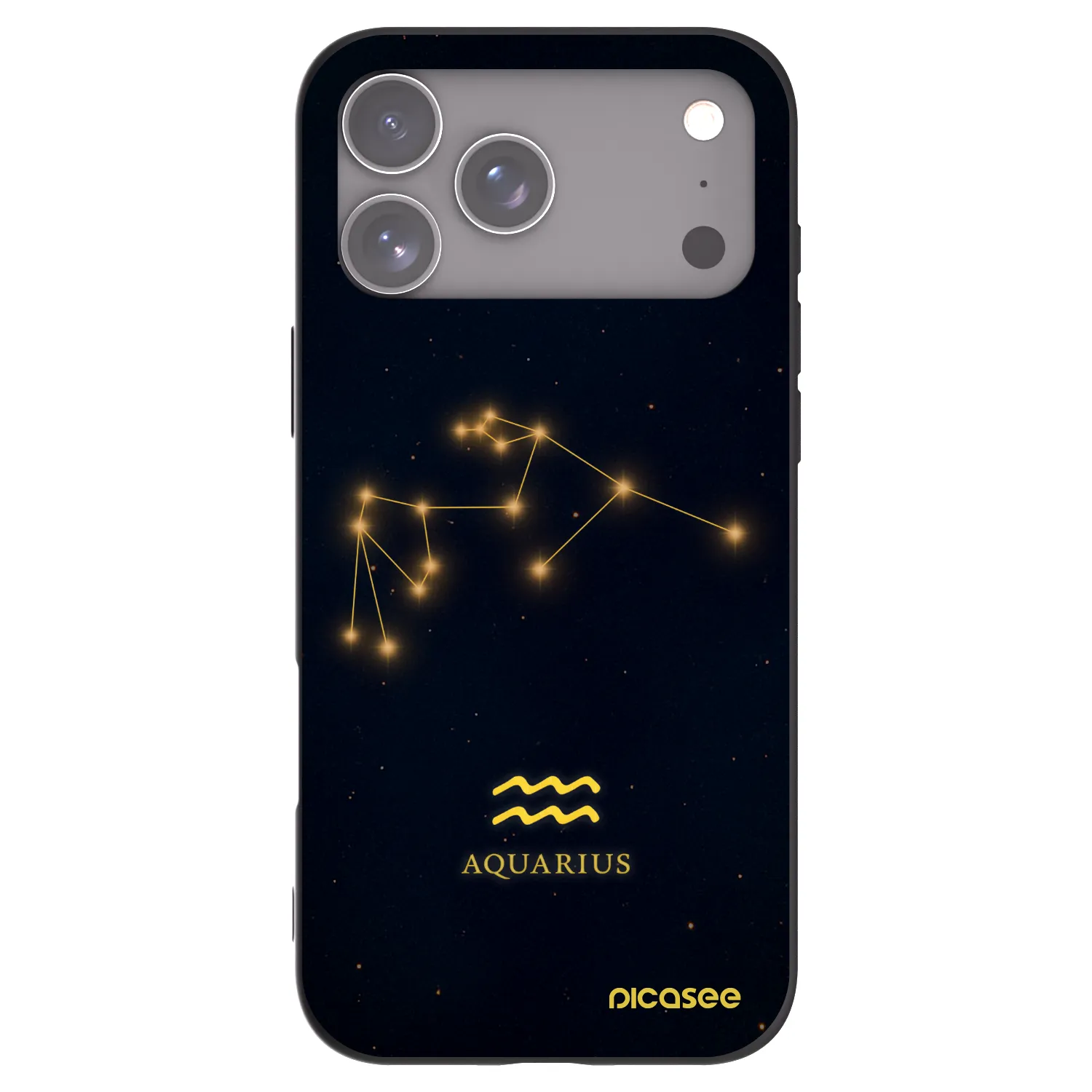 Picasee crna silikonska maskica za Apple iPhone 17 Pro Max - AQUARIUS