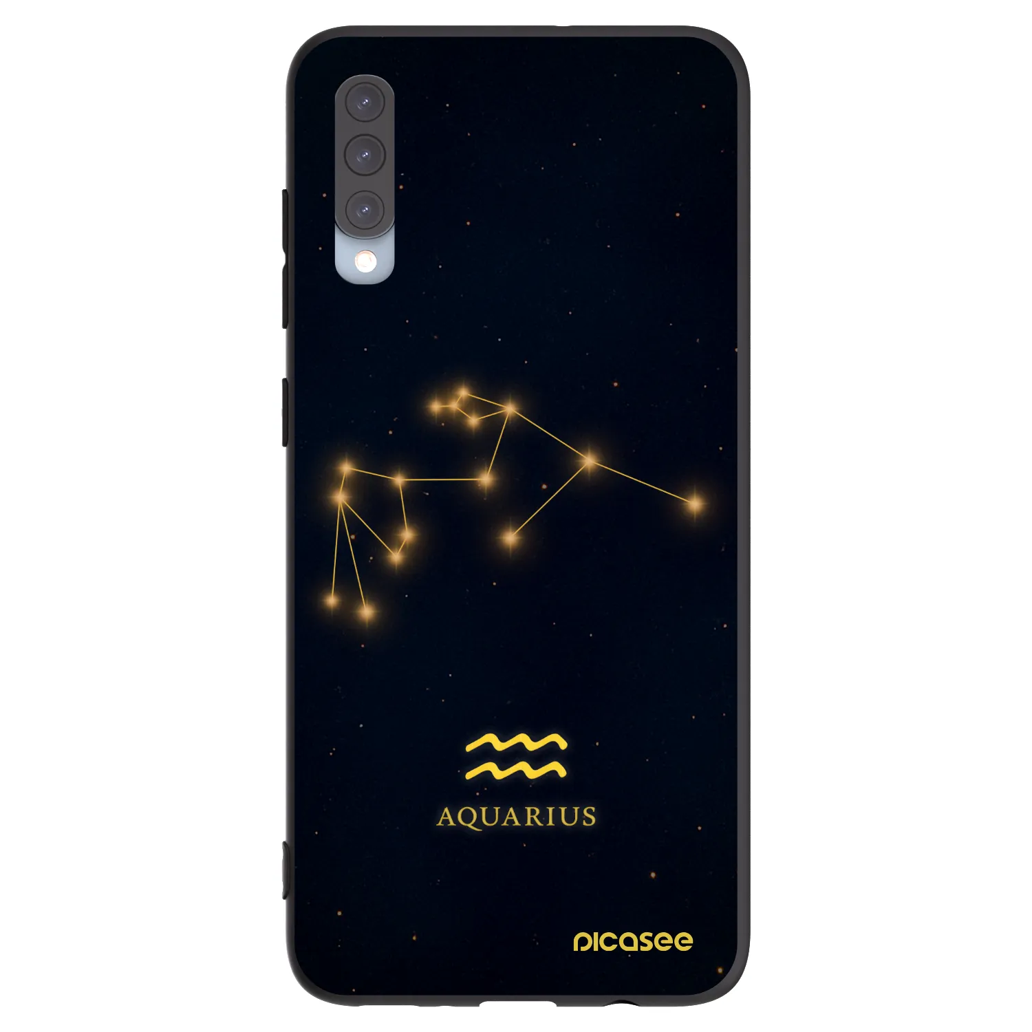 Picasee crna silikonska maskica za Samsung Galaxy A70 A705F - AQUARIUS
