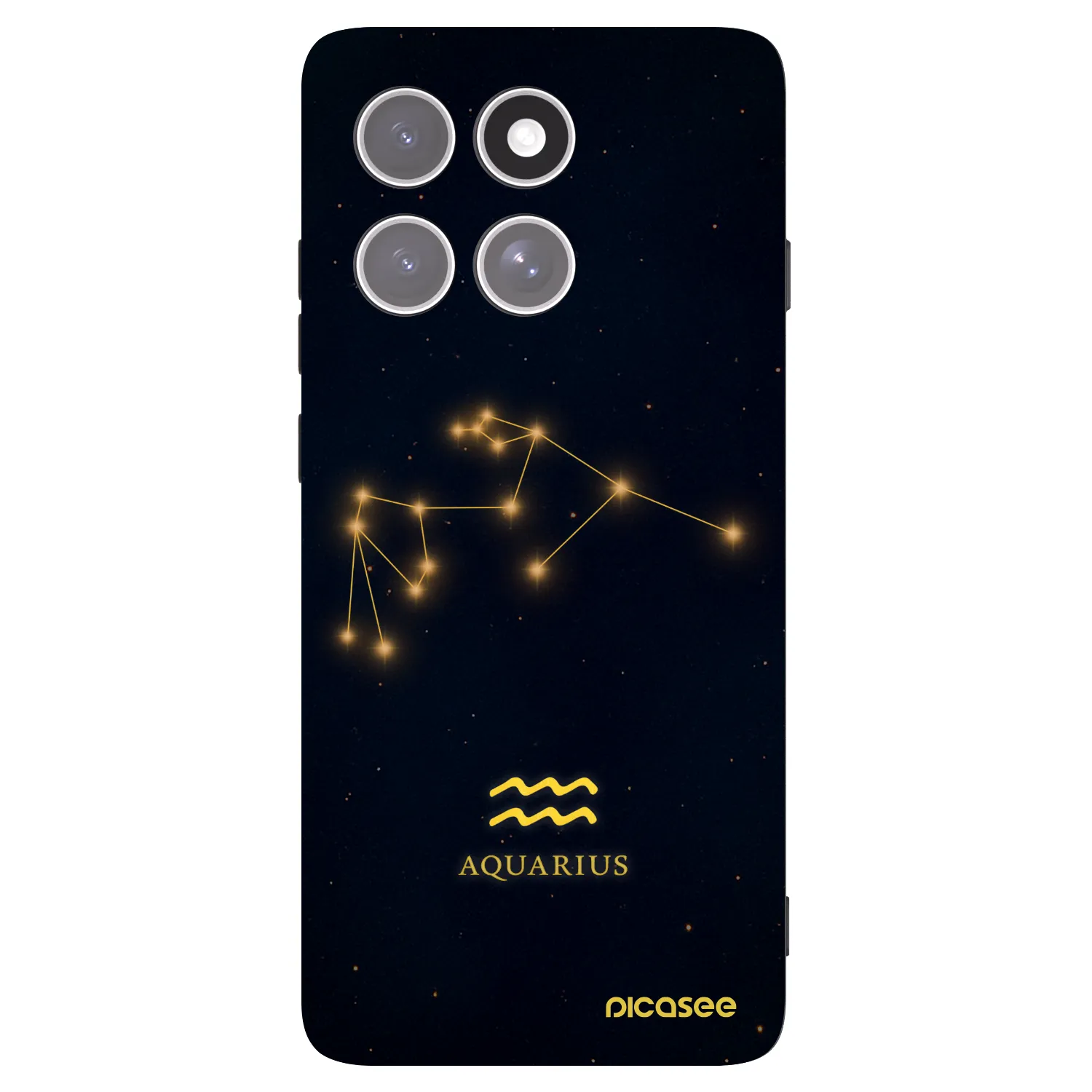 Picasee crna silikonska maskica za Motorola Edge 60 Pro - AQUARIUS
