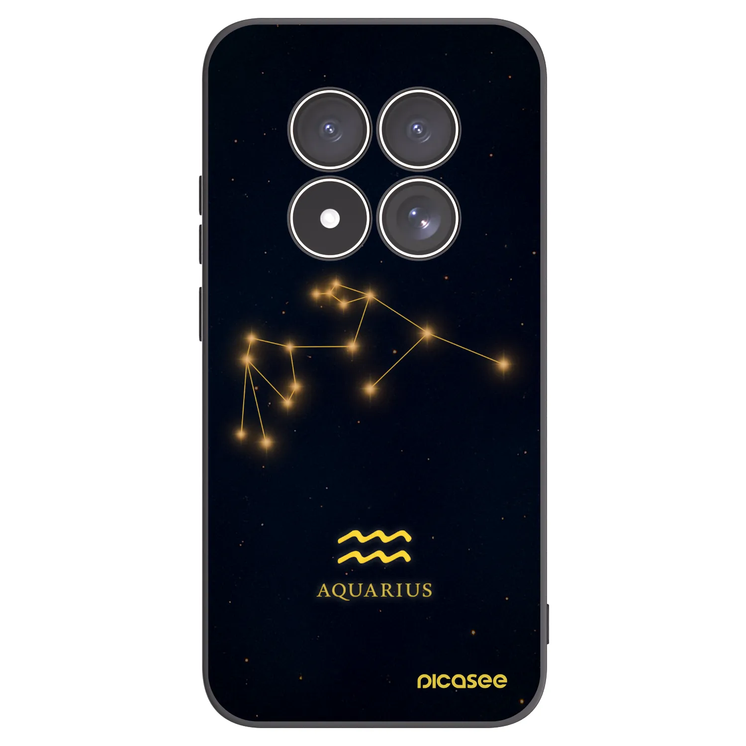 Picasee crna silikonska maskica za Xiaomi Redmi Note 15 Pro 4G - AQUARIUS