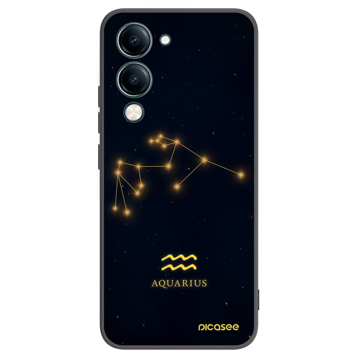 Picasee crna silikonska maskica za Vivo Y29s 5G - AQUARIUS