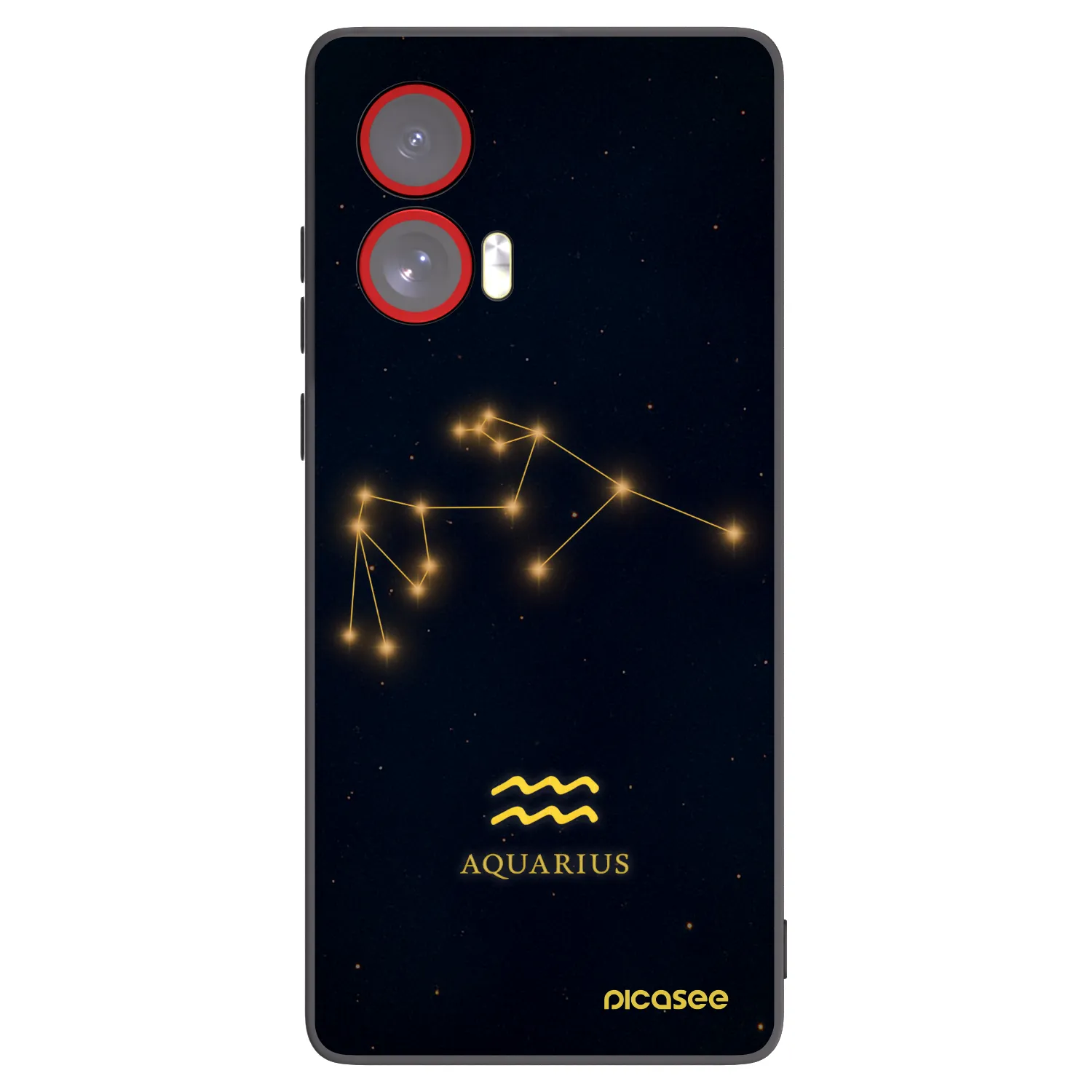 Picasee crna silikonska maskica za Motorola Edge 50 Fusion - AQUARIUS