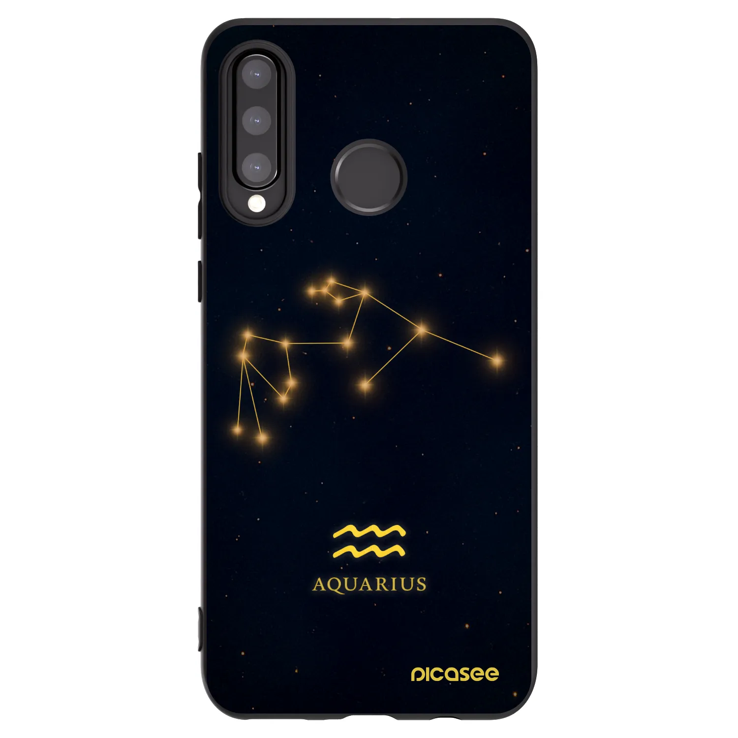 Picasee crna silikonska maskica za Huawei P30 Lite - AQUARIUS