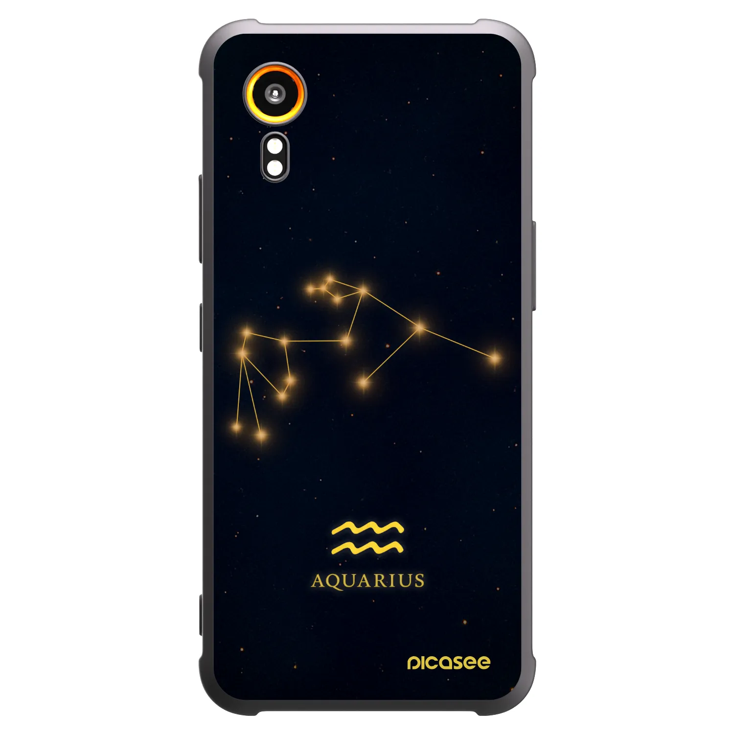 Picasee crna silikonska maskica za Samsung Galaxy Xcover 7 - AQUARIUS