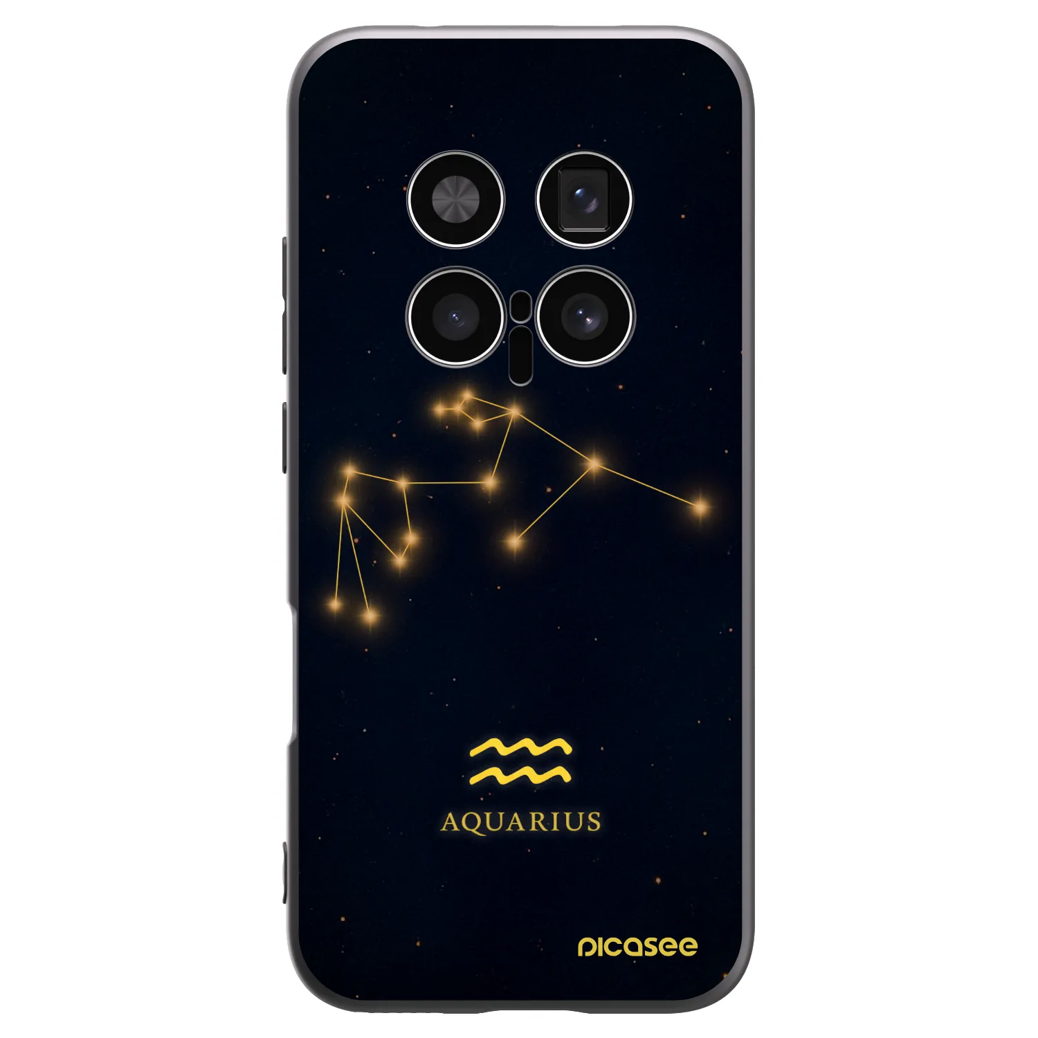 Picasee crna silikonska maskica za Honor Magic8 Pro 5G - AQUARIUS