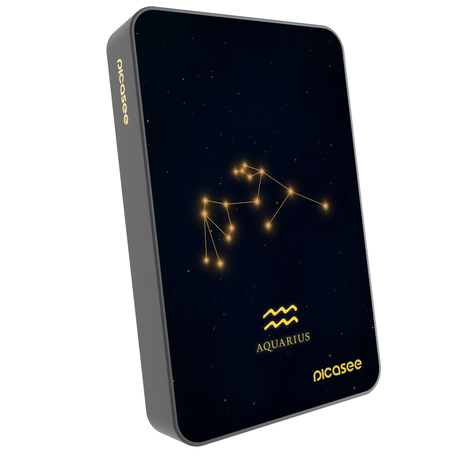 Picasee Prijenosni punjač s MagSafe 10 000 mAh Sivo - AQUARIUS