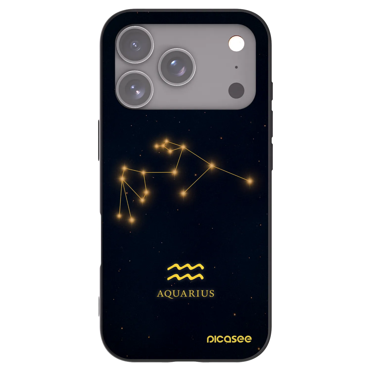 Picasee crna silikonska maskica za Apple iPhone 18 Pro - AQUARIUS