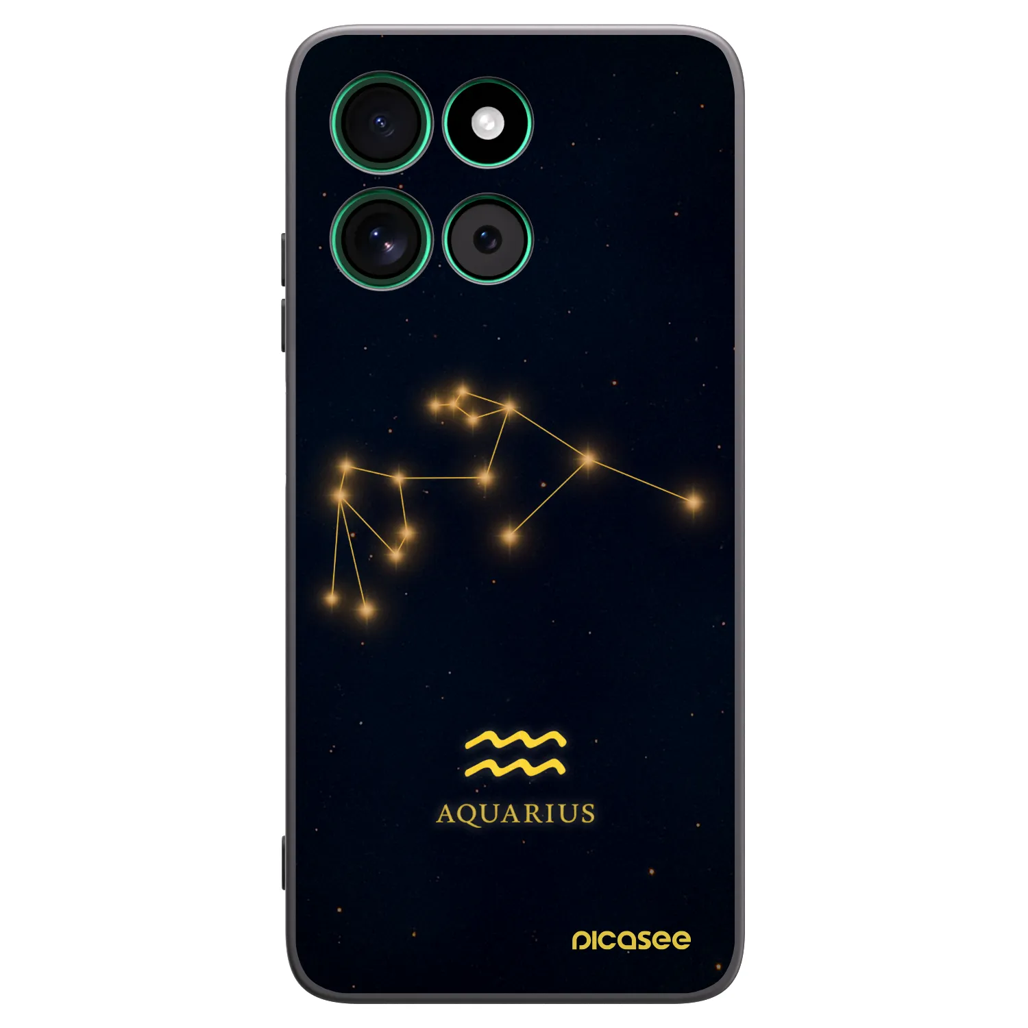 Picasee crna silikonska maskica za Motorola Moto G57 Power - AQUARIUS