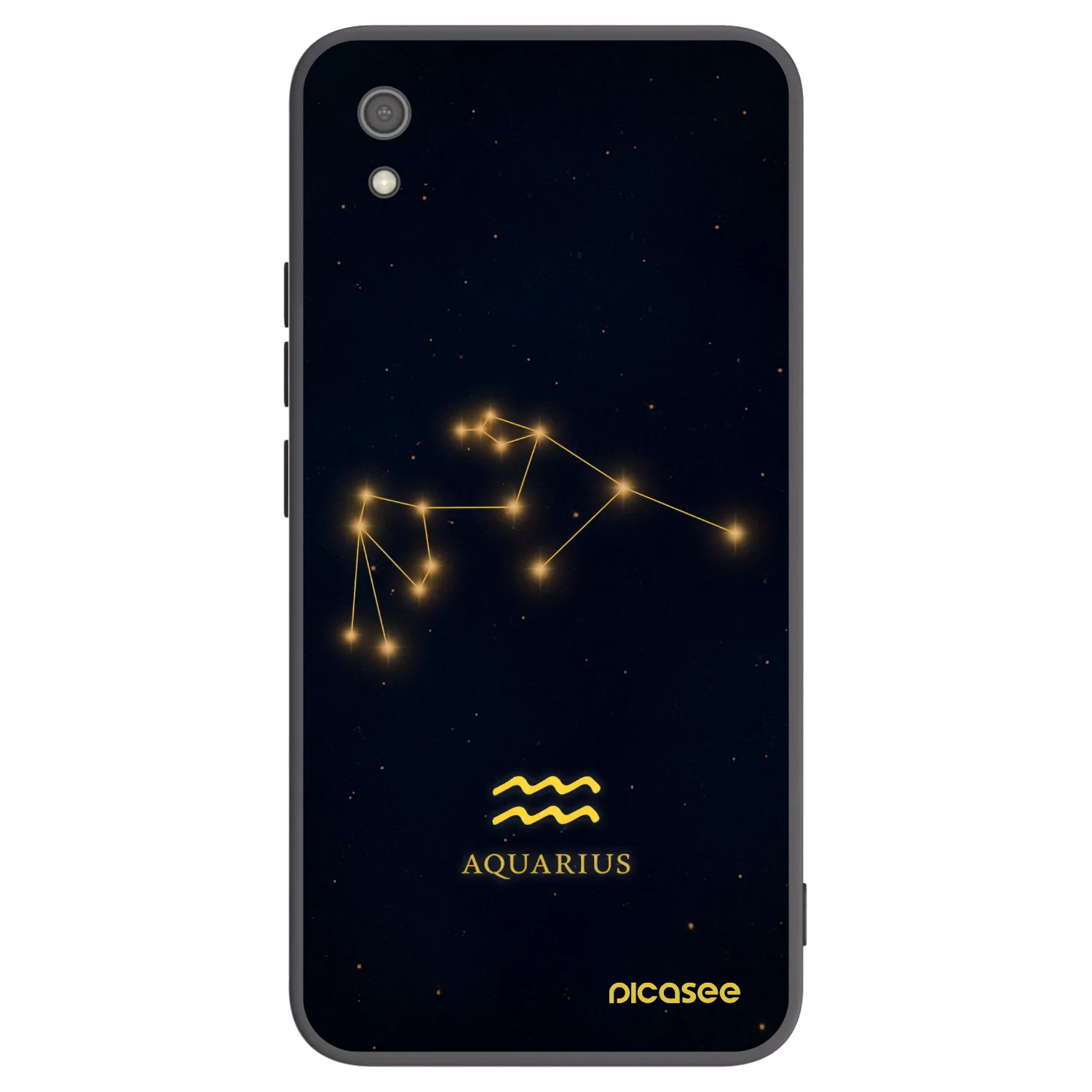 Picasee crna silikonska maskica za Xiaomi Redmi 7A - AQUARIUS