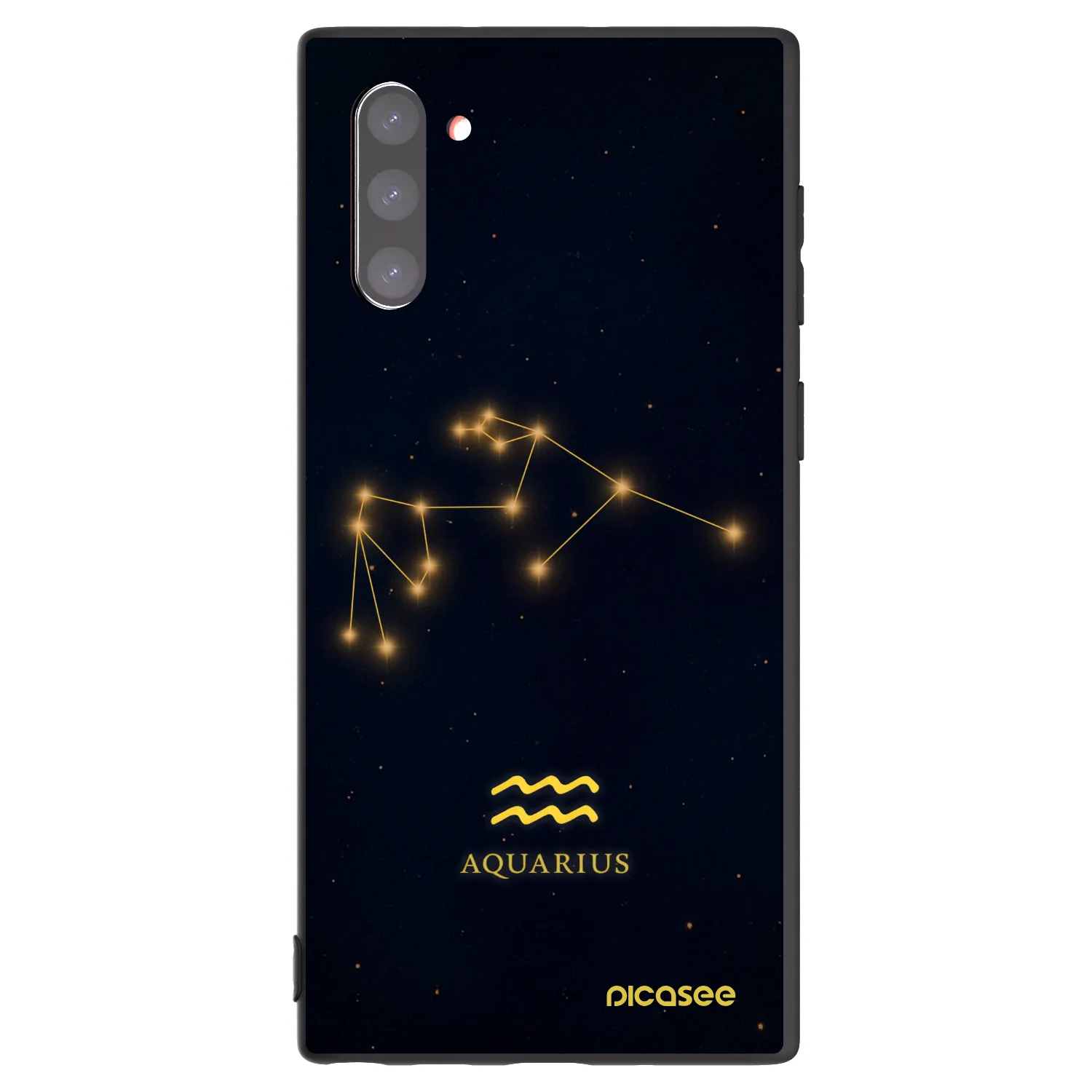 Picasee crna silikonska maskica za Samsung Galaxy Note 10 N970F - AQUARIUS