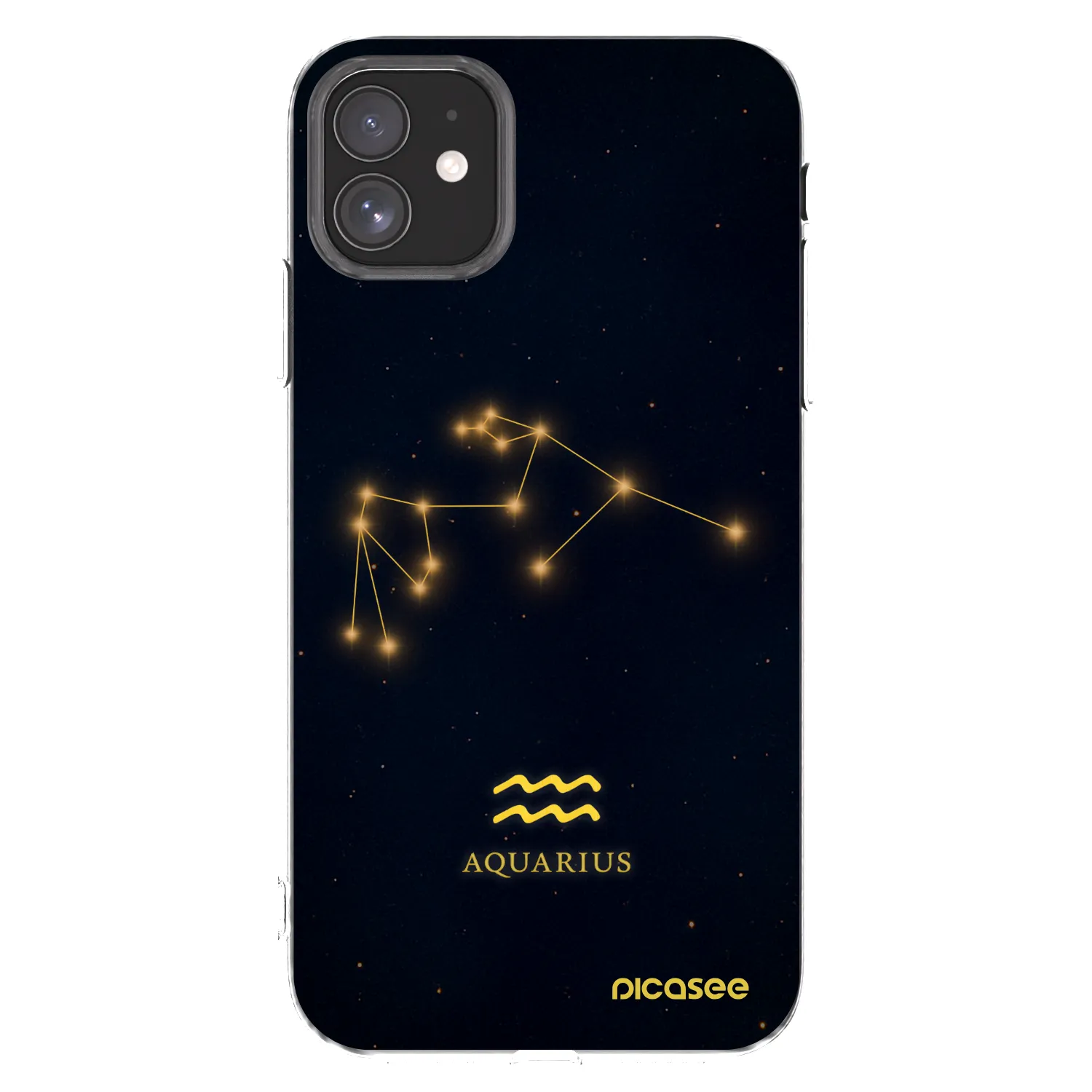 Picasee silikonska prozirna maskica za Apple iPhone 11 - AQUARIUS