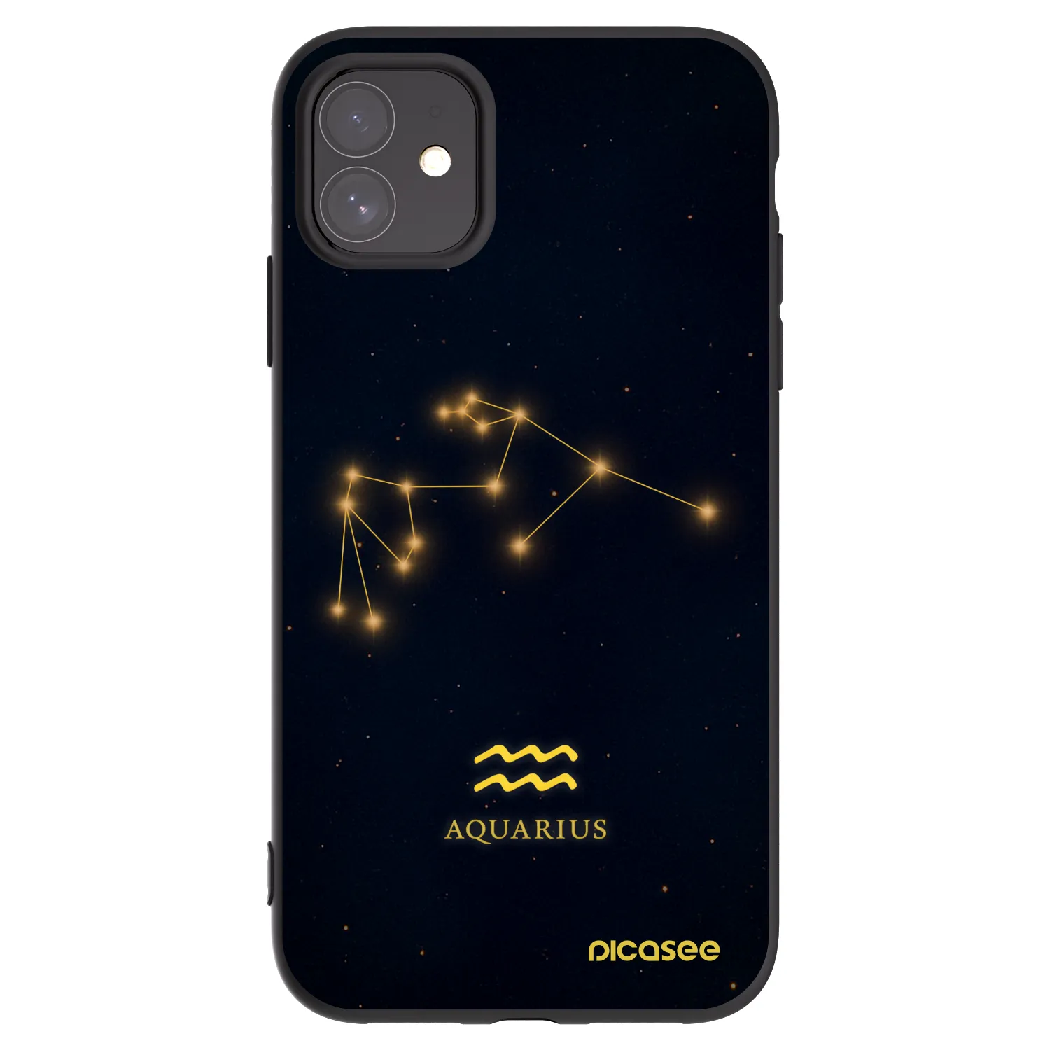 Picasee crna silikonska maskica za Apple iPhone 11 - AQUARIUS