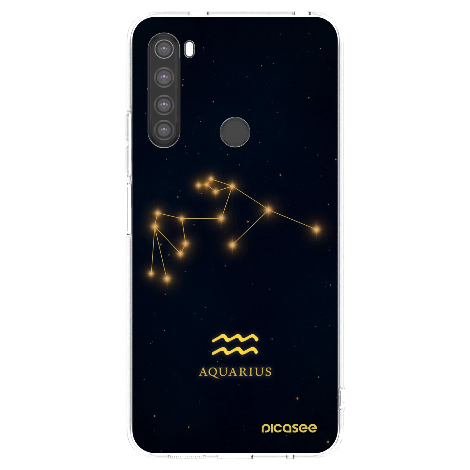 Picasee silikonska prozirna maskica za Xiaomi Redmi Note 8 - AQUARIUS