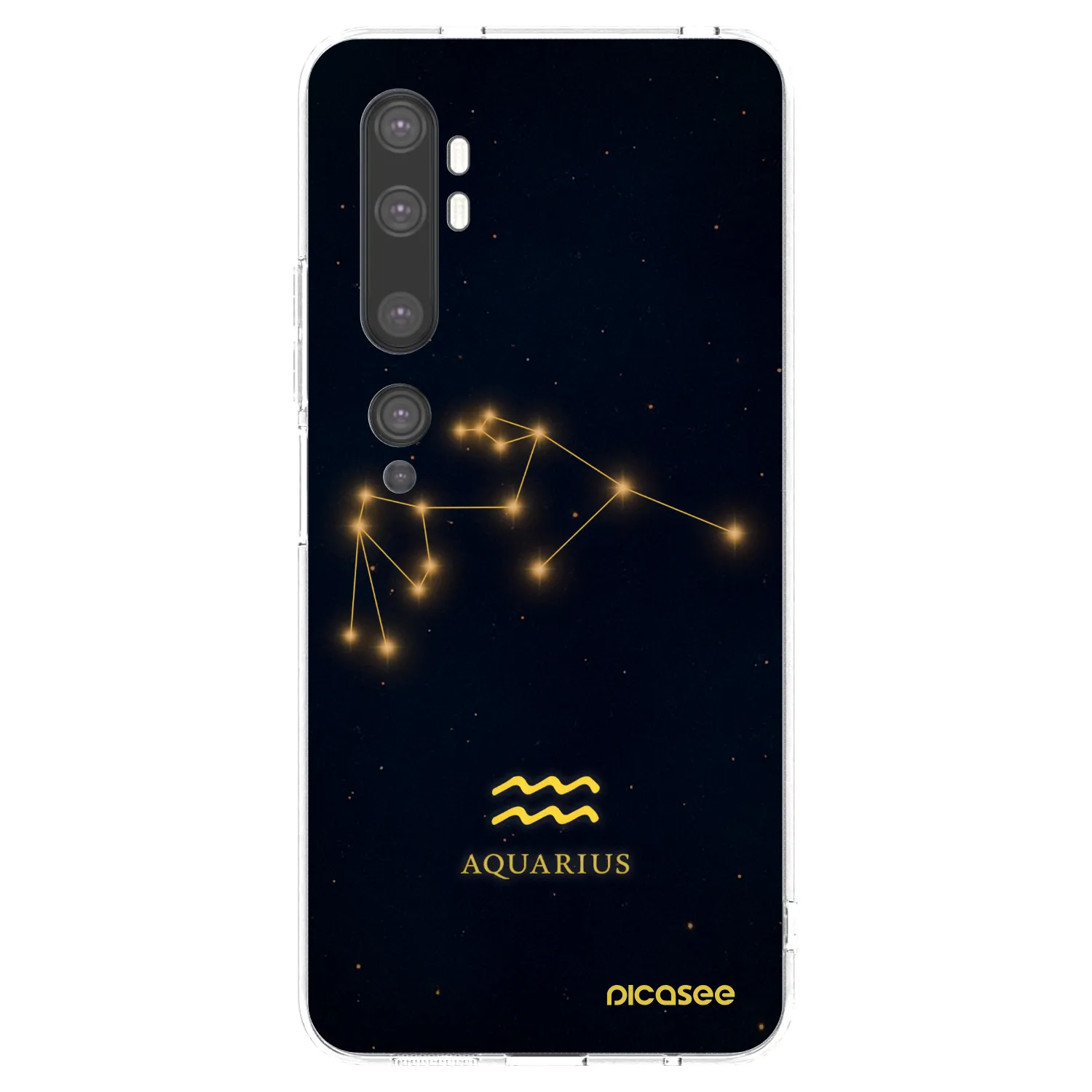 Picasee silikonska prozirna maskica za Xiaomi Mi Note 10 (Pro) - AQUARIUS