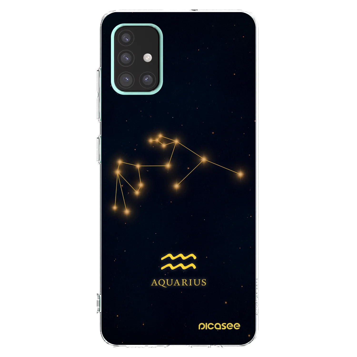 Picasee silikonska prozirna maskica za Samsung Galaxy A51 A515F - AQUARIUS