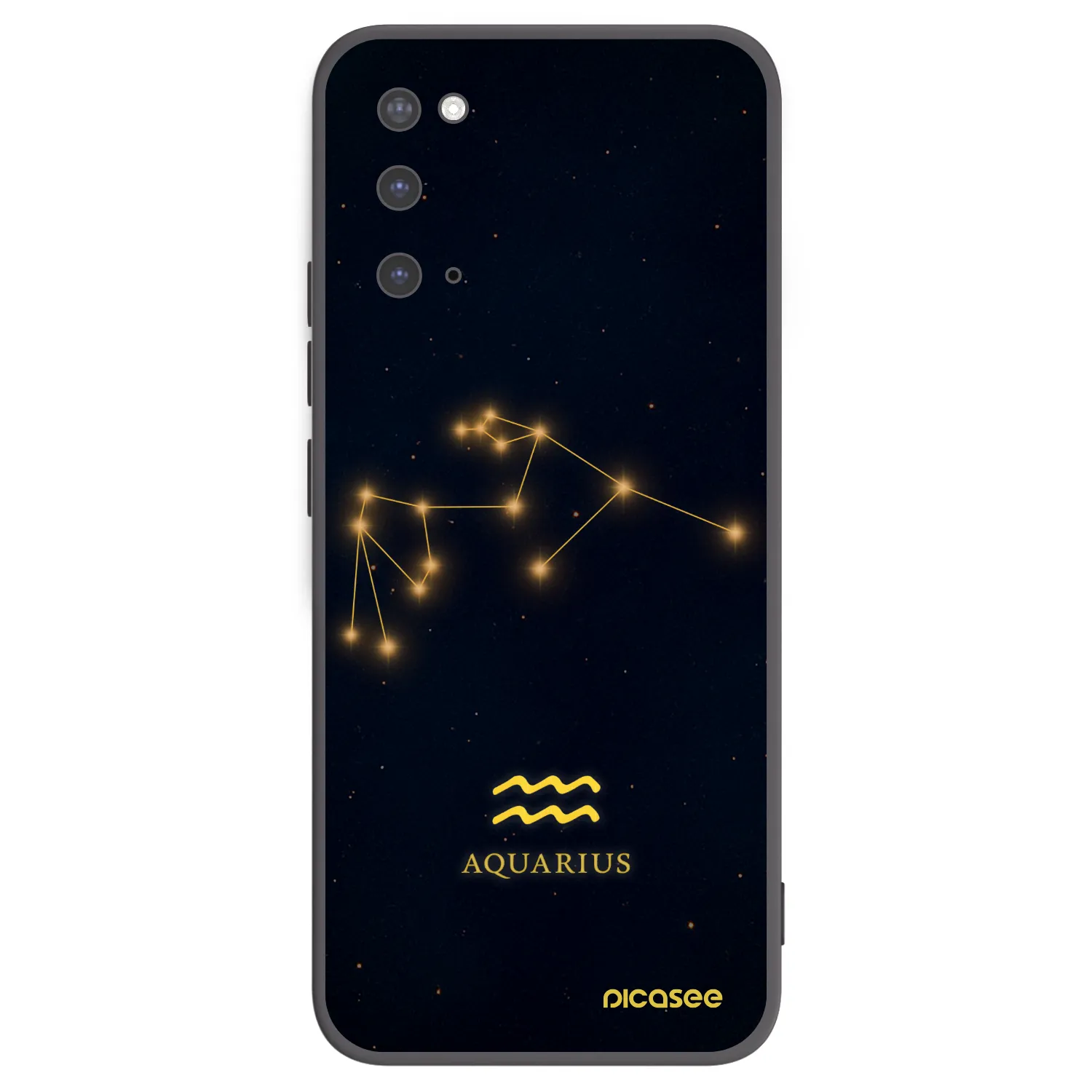 Picasee crna silikonska maskica za Samsung Galaxy S20 G980F - AQUARIUS