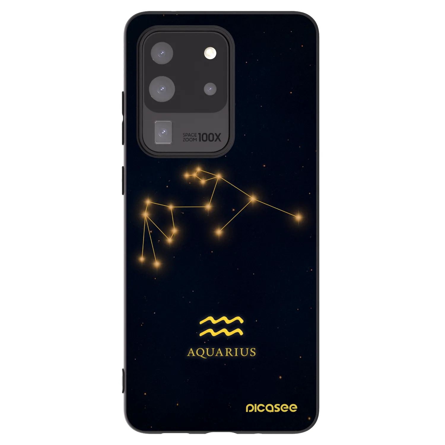 Picasee crna silikonska maskica za Samsung Galaxy S20 Ultra 5G G988F - AQUARIUS