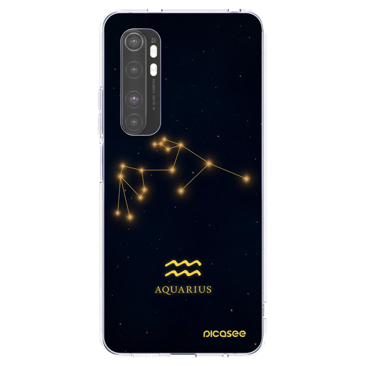 Picasee silikonska prozirna maskica za Xiaomi Mi Note 10 Lite - AQUARIUS