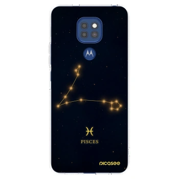 Picasee silikonska prozirna maskica za Motorola Moto G9 Play - PISCES