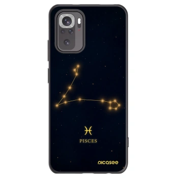 Picasee crna silikonska maskica za Xiaomi Redmi Note 10 - PISCES
