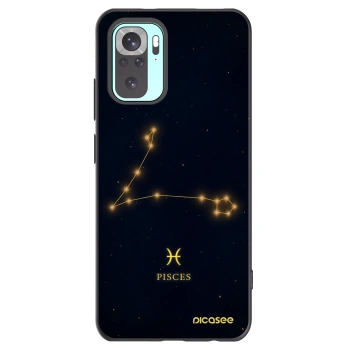Picasee crna silikonska maskica za Xiaomi Redmi Note 10 Pro - PISCES
