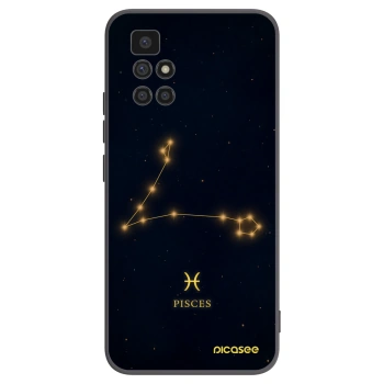 Picasee crna silikonska maskica za Xiaomi Redmi 10 - PISCES