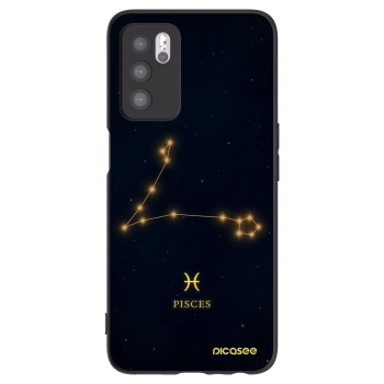 Picasee crna silikonska maskica za OPPO A16 - PISCES