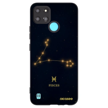 Picasee crna silikonska maskica za Realme C21Y - PISCES