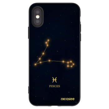 Picasee crna silikonska maskica za Apple iPhone X/XS - PISCES